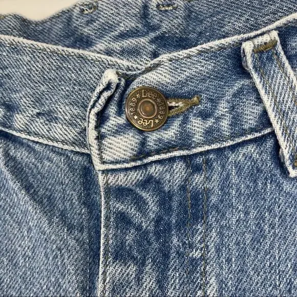 RARE Upside Down Label Vintage Lee Mom 90s Jeans 24" Waist - Picture 7 of 16